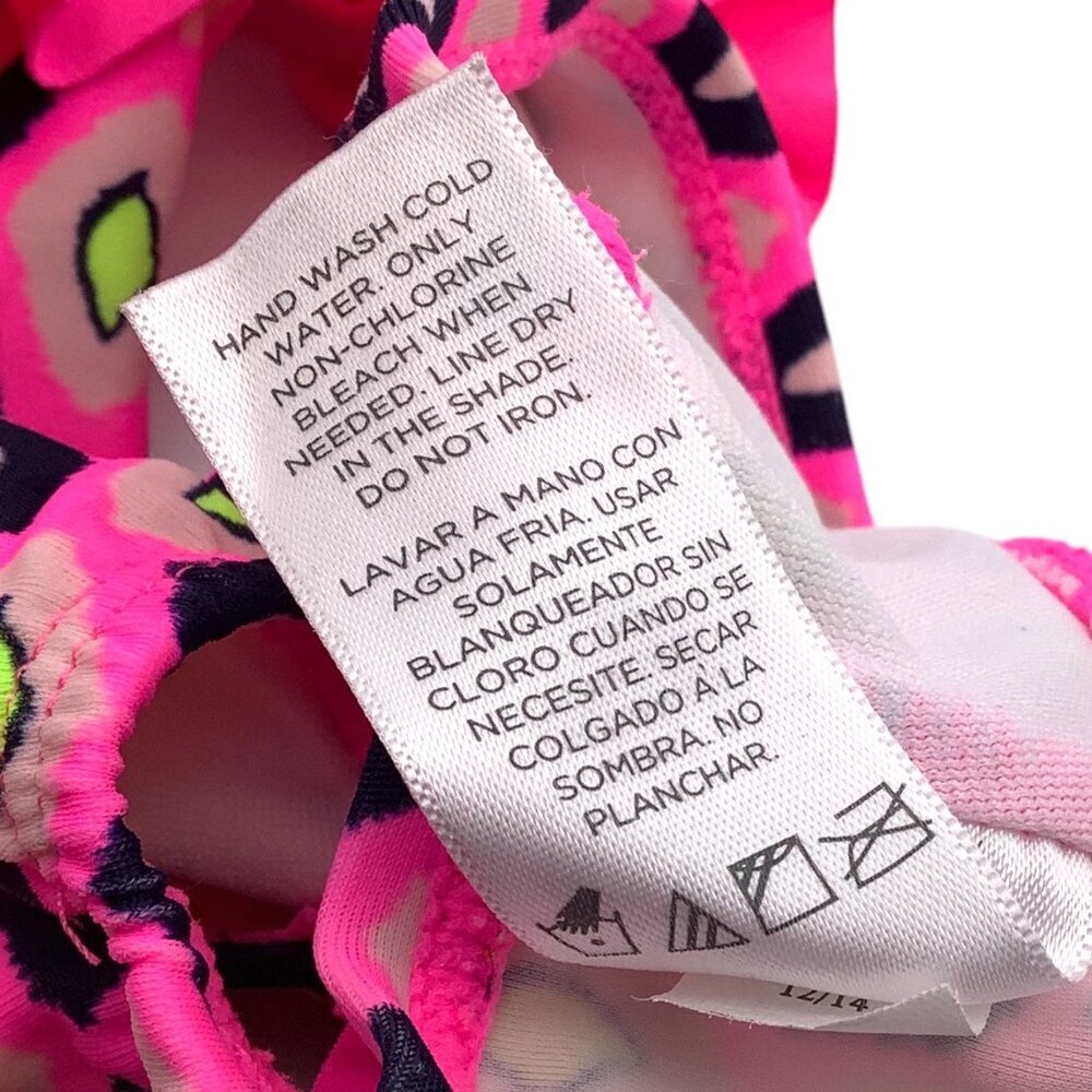 Child‎ Of Mine Baby Girl Swimsuit 3-6M 2 Pc Pink Diamond Print With Ruffle Trim - Picture 8 of 11